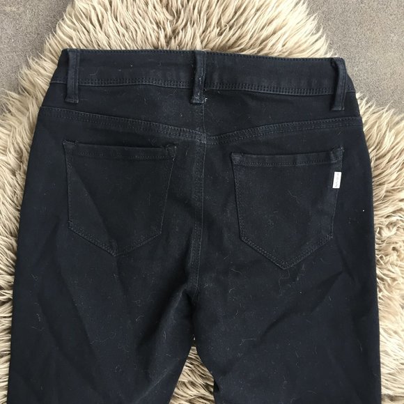 1822 black denim skinny jeans w/zips - size 4 - Picture 7 of 10